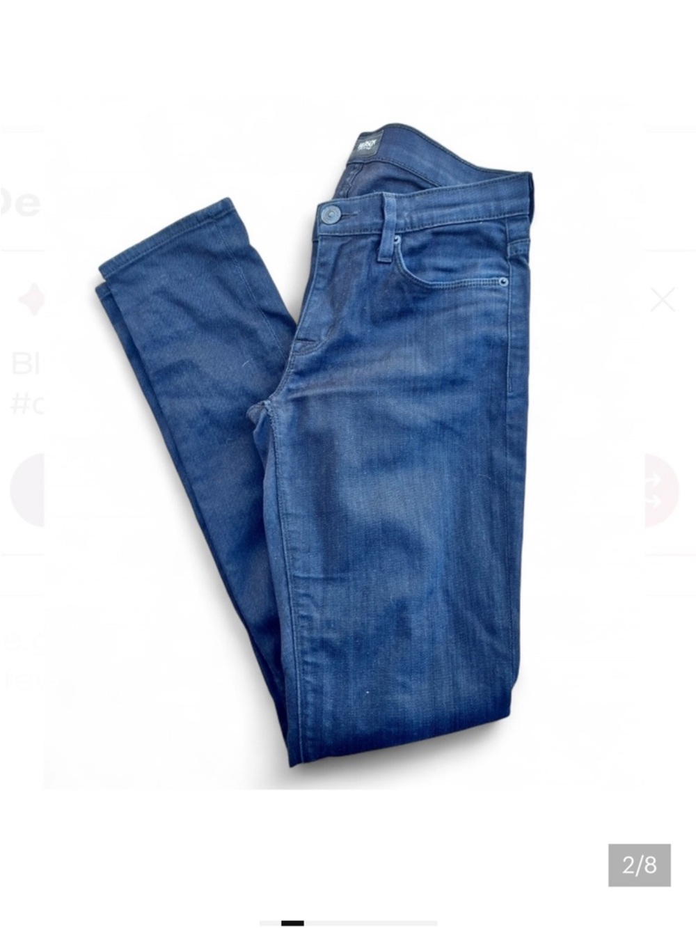 HUDSON Black Skinny Straight Jeans Size 26